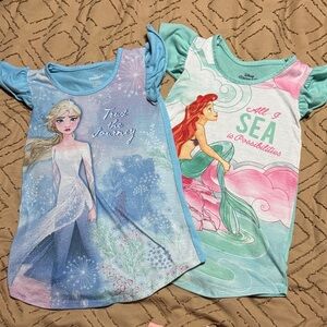 Disney Frozen II Tees Set in Aqua and Light Blue